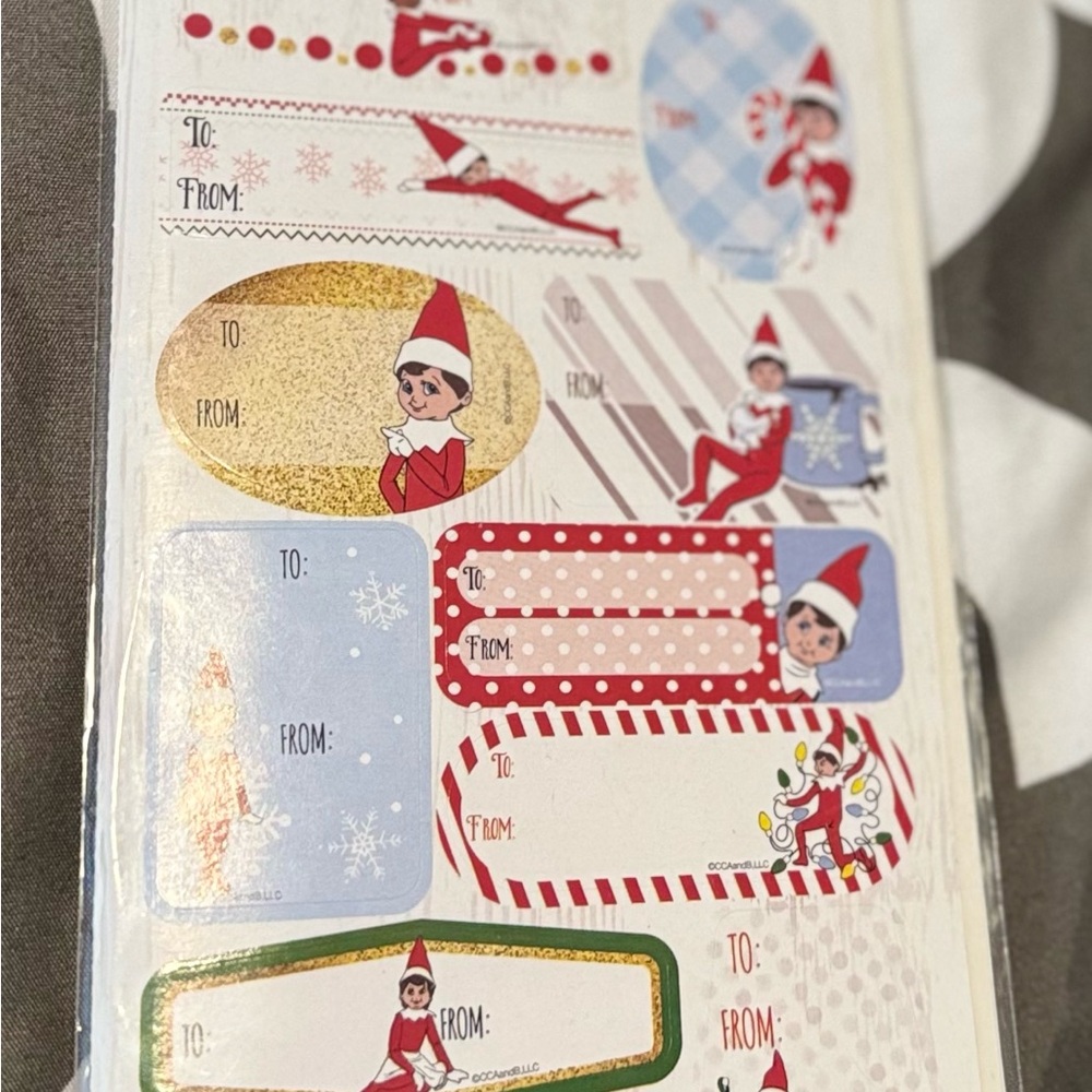 Elf Gift Tags with Festive Designs